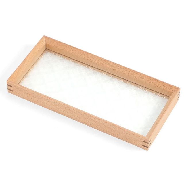 플라워 유리트레이 30x14cm 내추럴