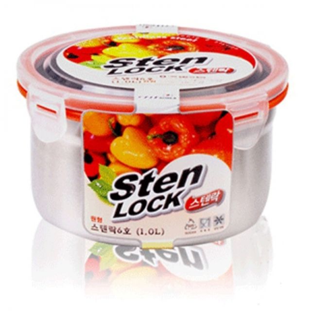 카네이션 스텐락 원형6호 1.0L 스텐밀폐용기 - 내열/내냉 식품보관