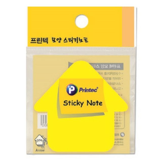 스티키노트 메모지 모양인덱스 화살표 50매 DI016 4개