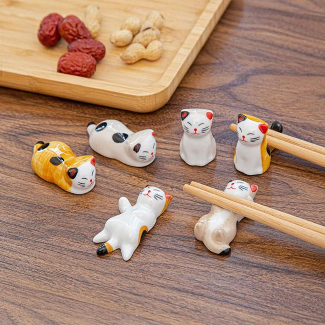 6p 수저 받침대 나무 젓가락 받침 일본 모던 하우스