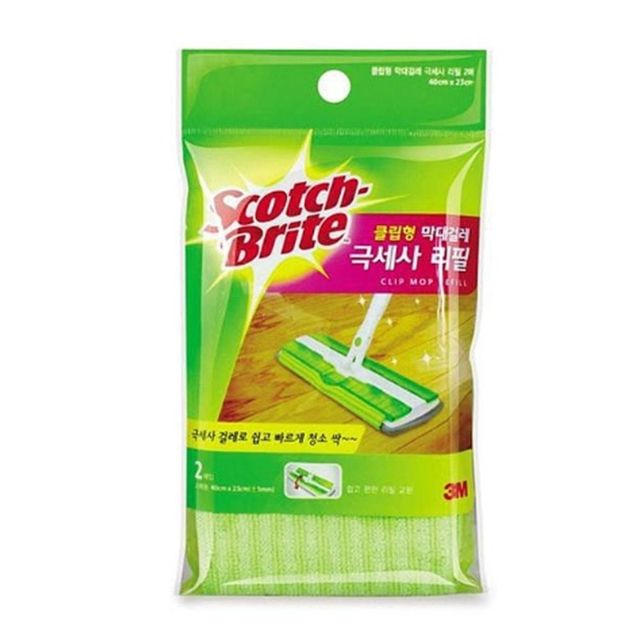 3M 극세사패드 리필 청소포 클립형 걸레 밀대 막대 교체용 청소