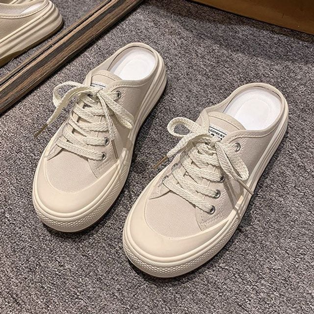 3컬러 캐주얼한 뮬 스니커즈 여성용 데일리 슈즈