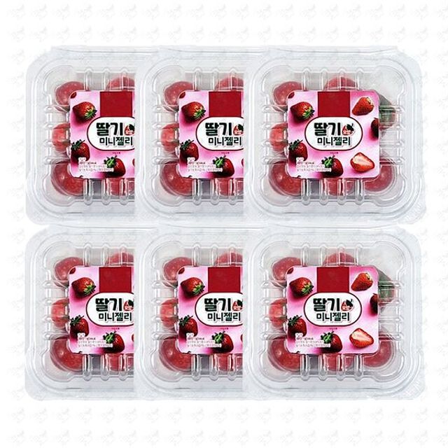 15g 낱개 6개 딸기모양 미니젤리