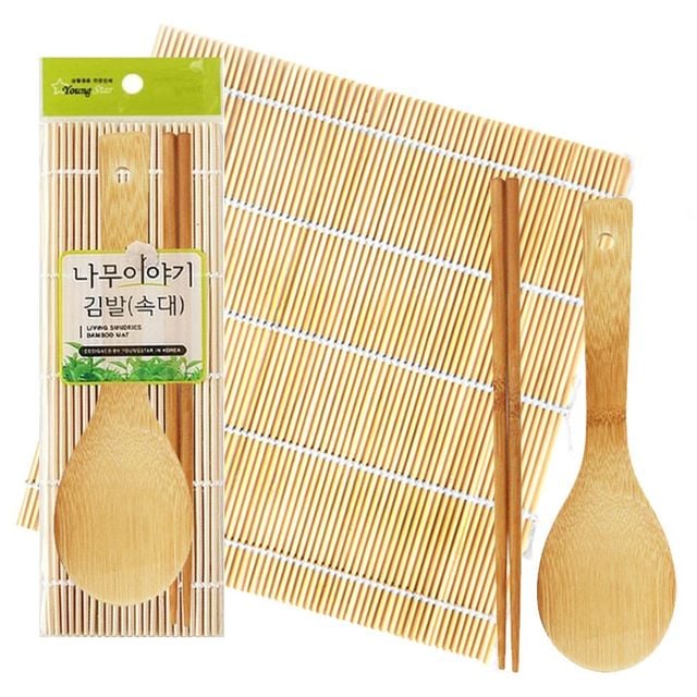 대나무 김발 속대 주걱 젓가락 나무이야기367 세트 김