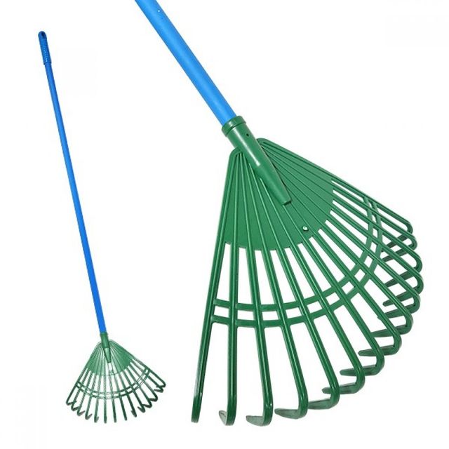 청소용 갈퀴 대형 120cm 철제 코팅봉 수거 도구