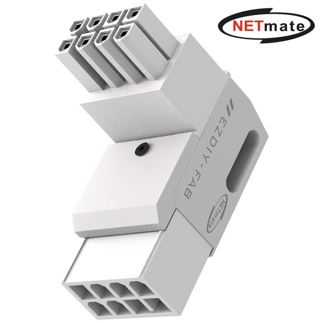 (Netmate) 그래픽카드 8핀 연장어댑터 역방향(화이트)