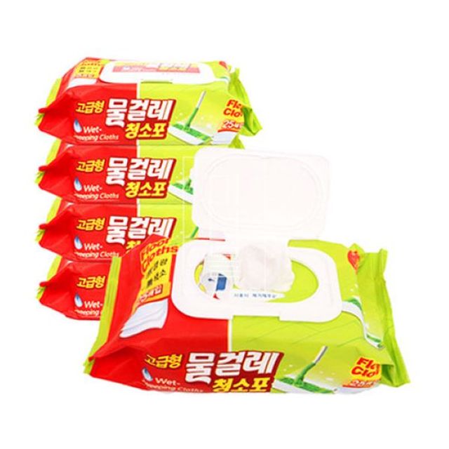 물걸레청소포 고급 중 25매 30x20 - 밀대 리필 일회용 청소포