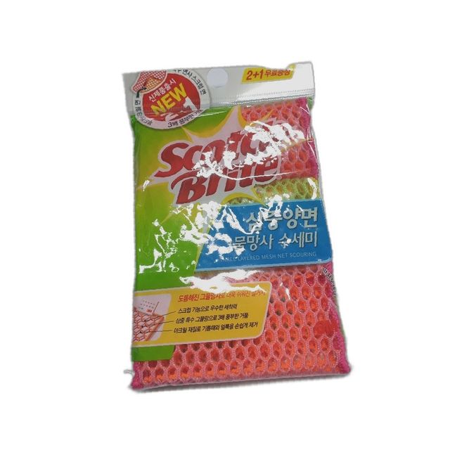 삼중 양면 수세미 주방 필수 아이템 그물망 소재 다용