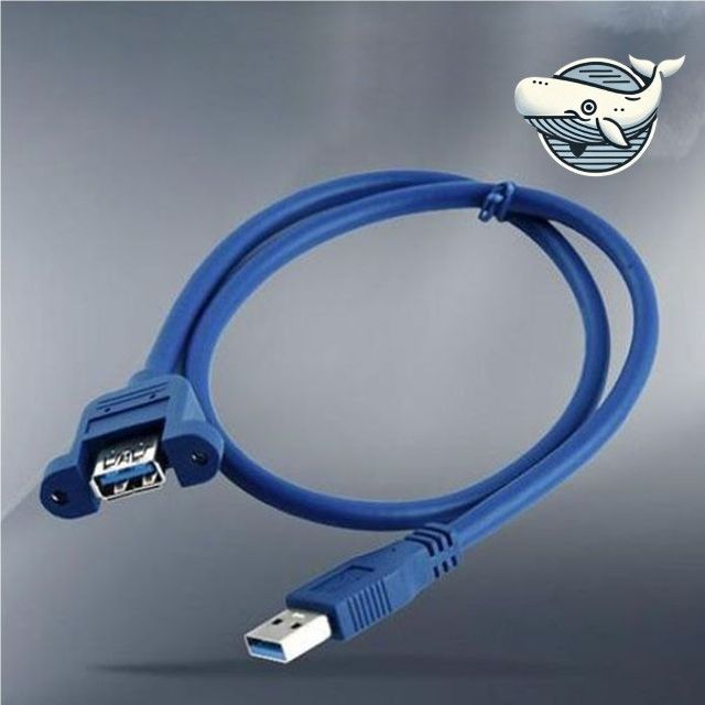 블루색 USB 연장선 연결 패널형 전선 연장
