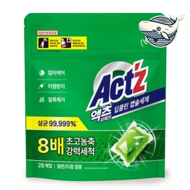 강력 세척 캡슐세제 액츠 딥클린 겸용 세제