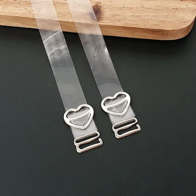 하트 투명 무광 브라끈 1.5cm 투명어깨끈 브라보조끈
