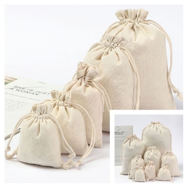 린넨 면 마대 주머니 파우치 린넨주머니 17x23cm 자루화분 화분포장 화분커버 화분주머니