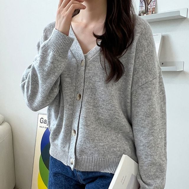 오버핏 가을 가디건 여자 사무실 학생 간절기 아우터
