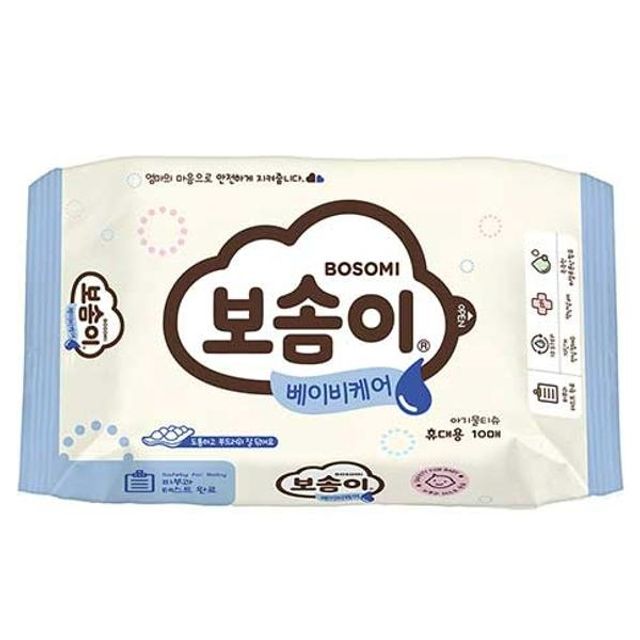깨끗한나라 보솜이 아기물티슈 10매 리필형