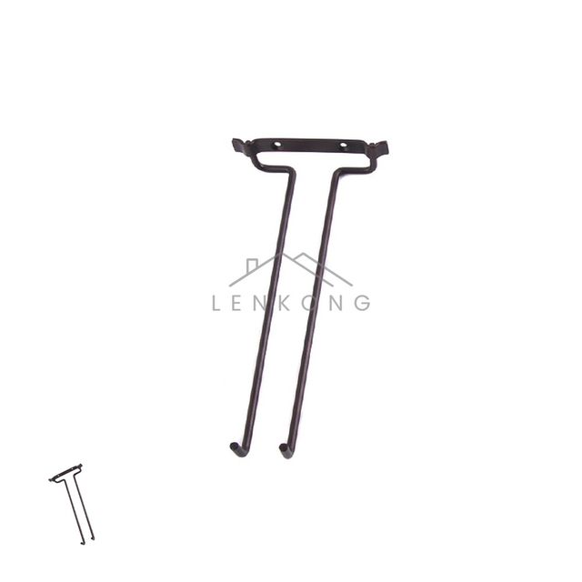 와인잔수납 와인잔보관 와인잔걸이 벽면용 260mm 브라운