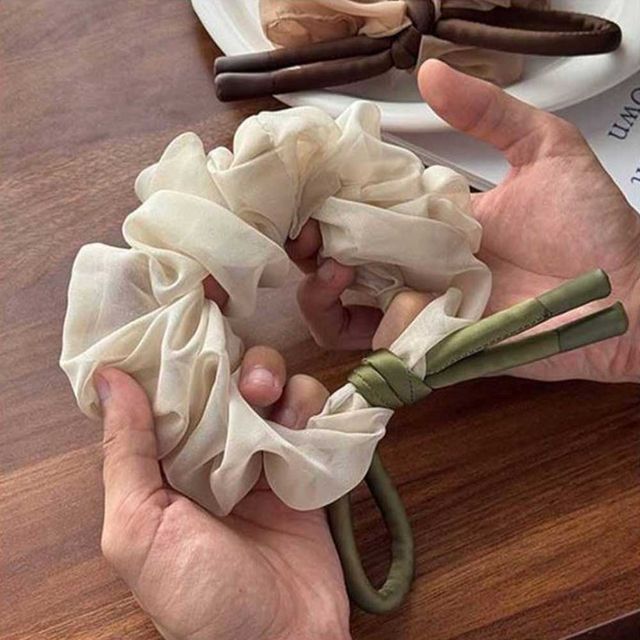 똥 머리 헤어 머리 곱창 끈 밴드 묶음 스크런치 코디