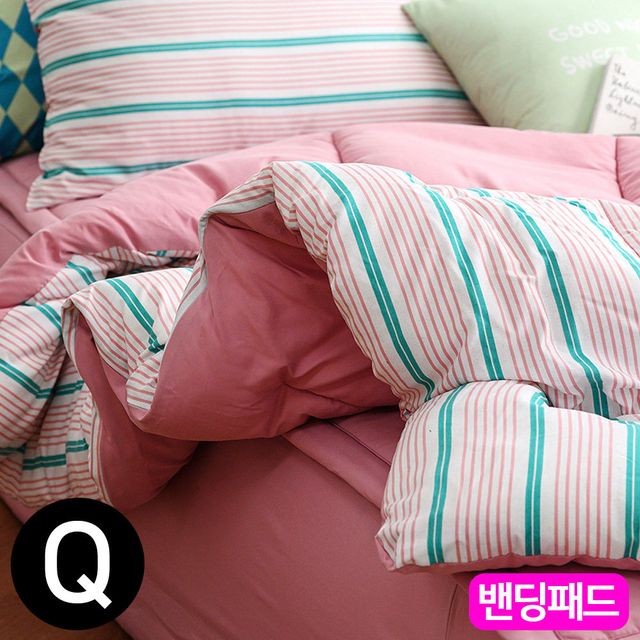 Q 소프트마이크로 퀸 (핑크) 해피니 밴딩패드 나나