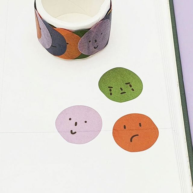 이모티콘 스티커 100p, 다꾸스티커 테잎 형태