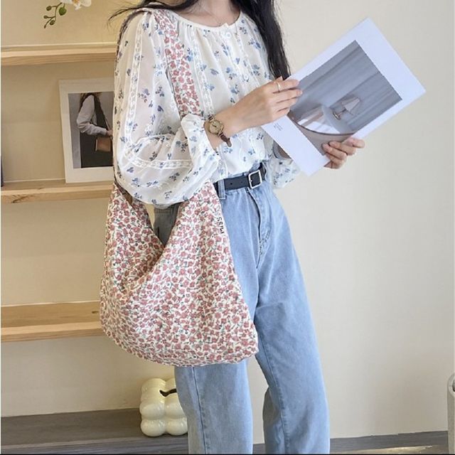 여름 바다 무늬 숄더백 오피스 캐주얼 토트백
