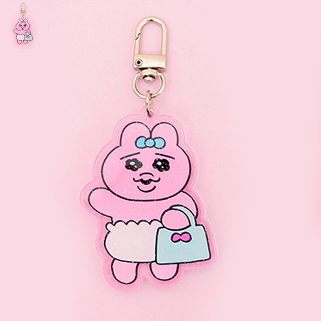 가죽 인형 키홀더, 자동차 스마트키케이스 아크릴 키링