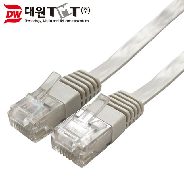 CAT.6 UTP 랜케이블 평면 1m 그레이 랜선