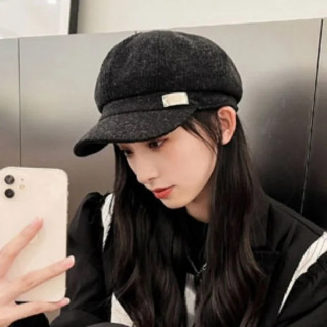 코듀로이 모자 여성 데일리 보이캡