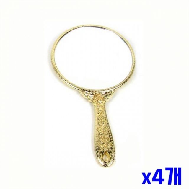 WL 골드 손잡이 거울 대 x4개묶음 손잡이거울 손거울