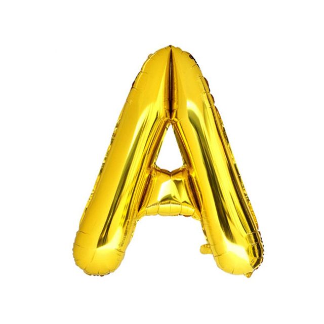 PW 알파벳은박풍선(대)골드A 생일 백일상 돌잔치