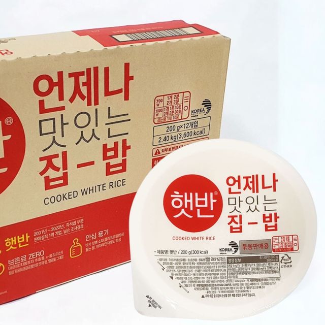 CJ 즉석밥 200g 12입, 전자레인지 집밥 햇반