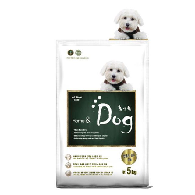전연령 애견사료 5kg 건식 강아지 사료 홈앤독