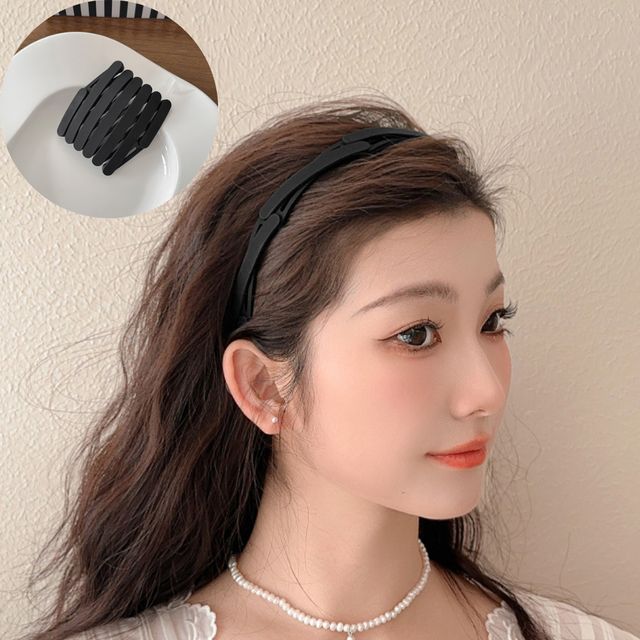 접이식 디자인 헤어밴드 - 간편한 휴대 여성용 머리띠