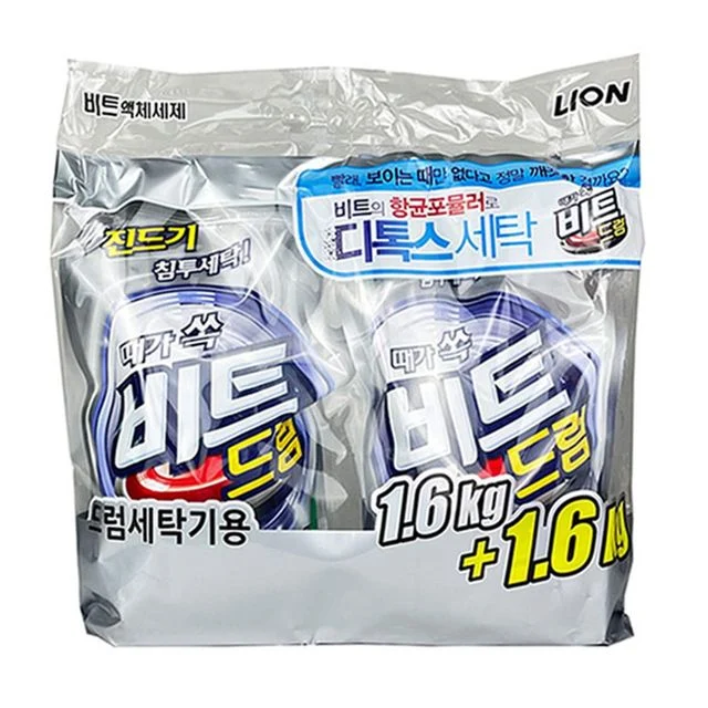 IS-SA 비트 액체세제 드럼 리필1.6KG x 2입