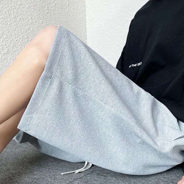 여자운동복 트레이닝 운동 헬스 반 바지 와플 팬츠 그레이