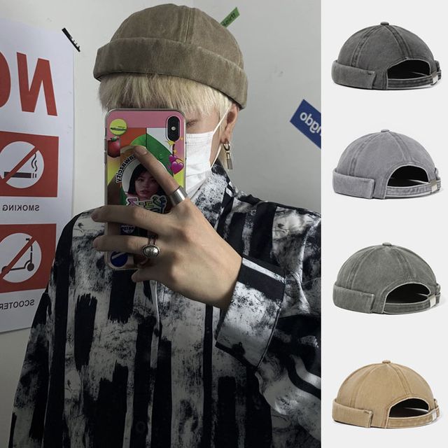 빈티지 워싱 스타일 데일리 모자 와치캡