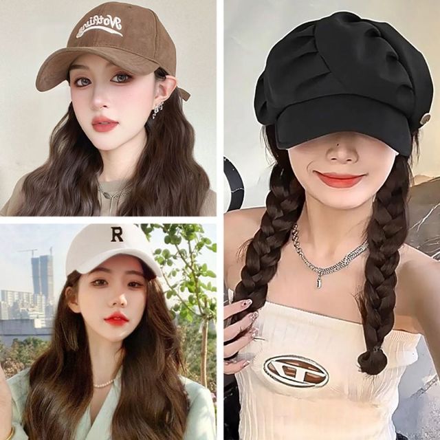 모자 일체형가발 긴머리 3종 장발가발 웨이브가발 초간편헤어