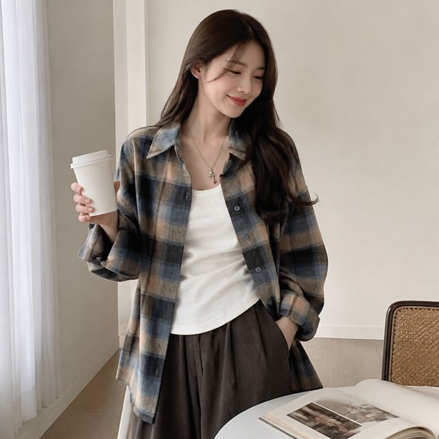 여성 긴팔 셔츠 모음전 데일리룩 체크남방 후드셔츠 시스루 블라우스 데님