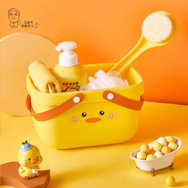 베베덕 욕실 바구니 물빠짐 목욕 바구니 칫솔통