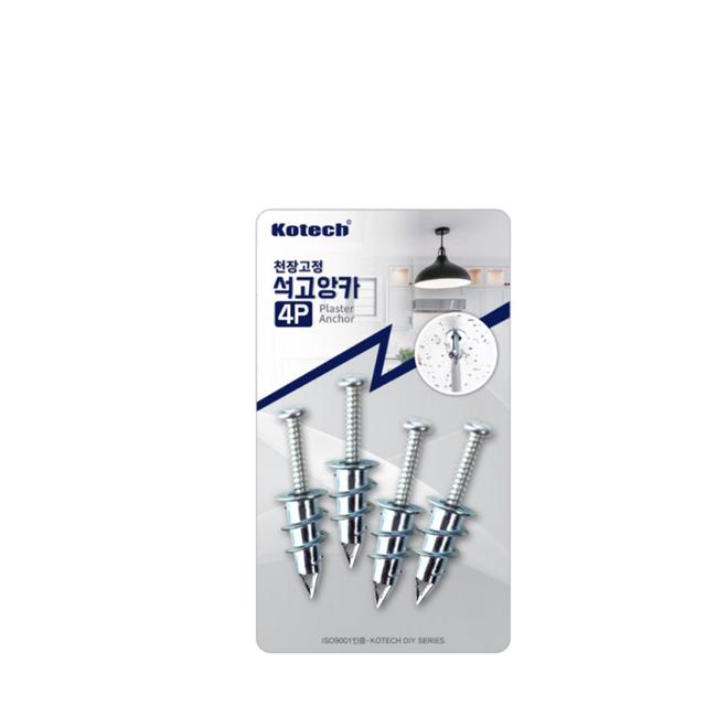 코텍 석고앙카 4P 세트 석고보드 벽면 고정 나사