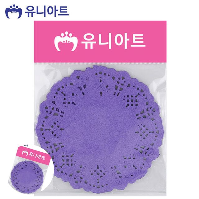 티코스터 레이스장식 칼라 종이 레이스 소 보라