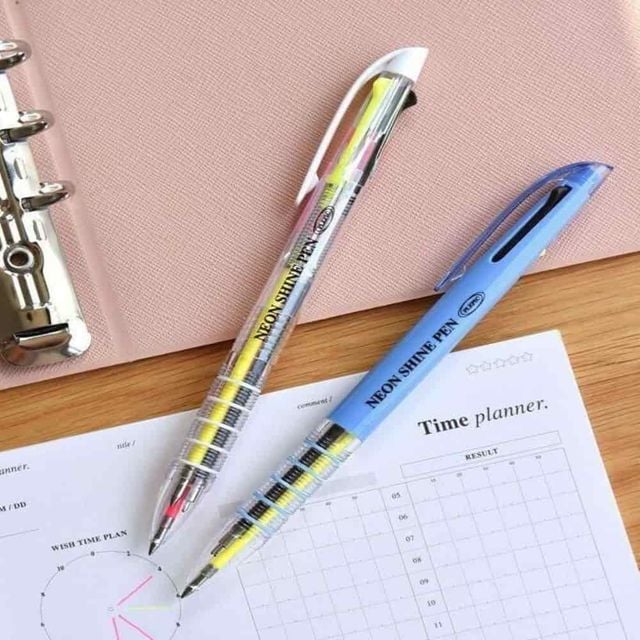 형광3색볼펜 잘써지는볼펜 판촉물볼펜 사무용볼펜 잘써지는펜