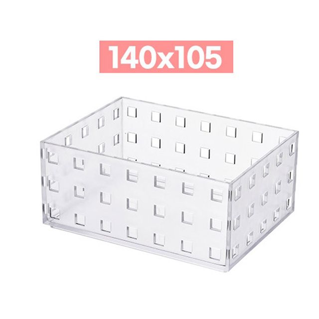 가벼운 플라스틱 사각수납함 140x105 적층가능 다용도