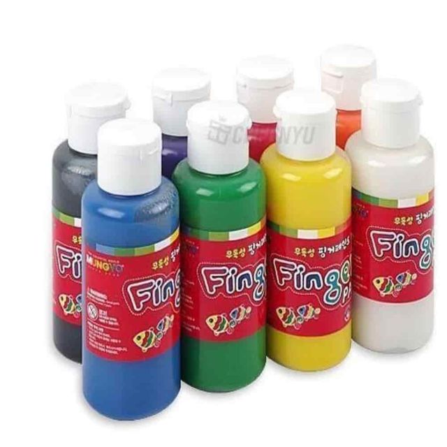 핑거페인트 100ml 8색  튜브물감 수용성물감 창의력놀이 손물감