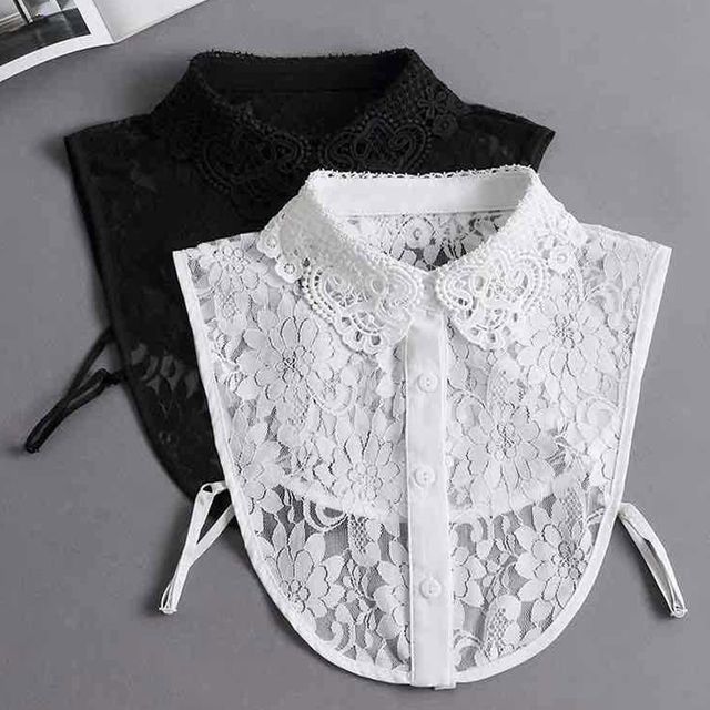 WL 셔츠 레이스카라 여성 레이스 페이크카라 S12946