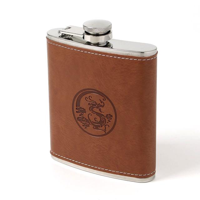 브라운 힙 플라스크 휴대용 양주병 소주병 200ml