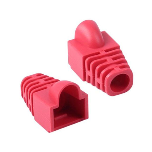 RJ 45 CAT.6 통부트 7파이 레드 100개
