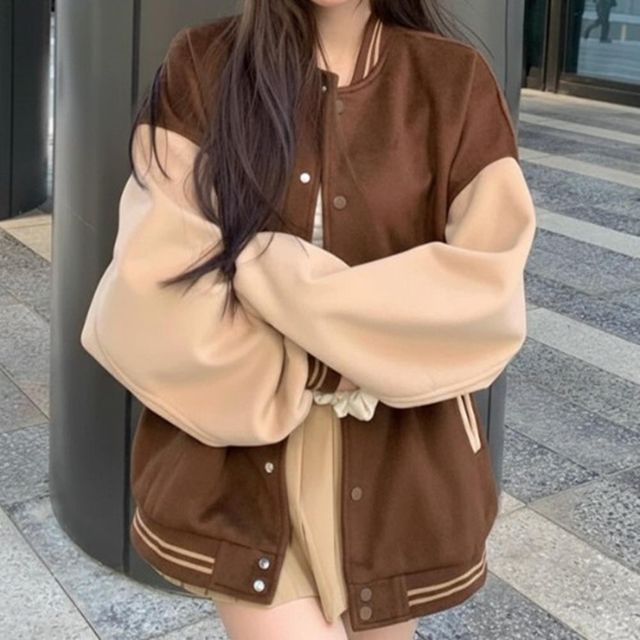 여성 봄자켓 야상자켓, 편안한 핏 롱 점퍼 여친룩