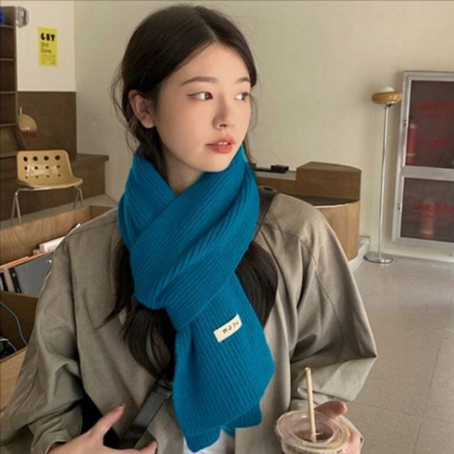 데일리 여성 골지 목도리 따뜻한 여성 니트 목도리 겨울 스카프