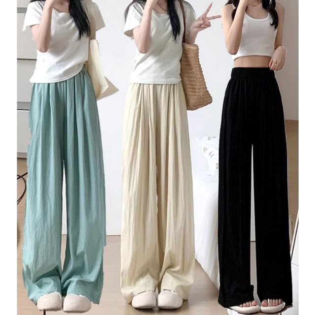 썸머 데일리룩 촤르르 부드러운느낌 와이드팬츠 바지