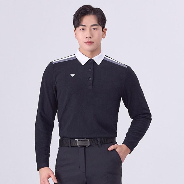 다운블로우 DBFWTBK 6104M FW 골프 어깨 배색 카라넥 상의 티셔츠