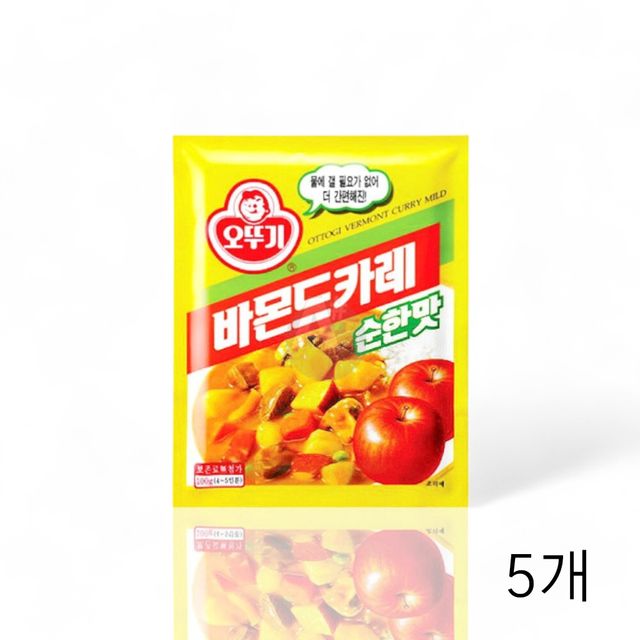 WL 오뚜기 바몬드카레 순한맛 1Kg X 5개 대용량 업소용 분말카레 과립형카레 카레라이스